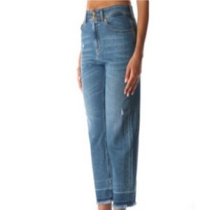 NWT Versace Distressed Raw Hem